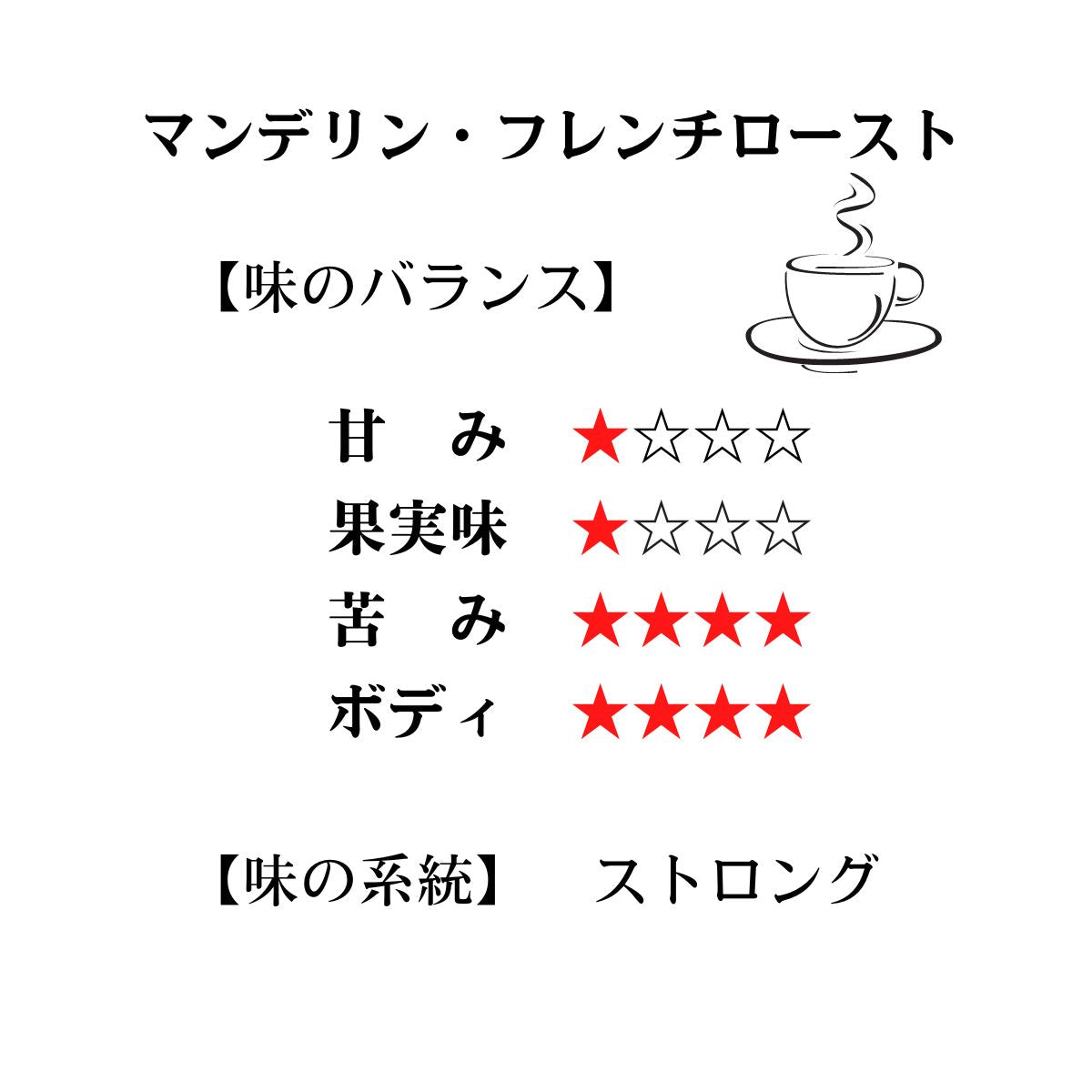 グアテマラ&インドネシア・マンデリンフレンチ【TWINタイプ】 ★★★★☆1