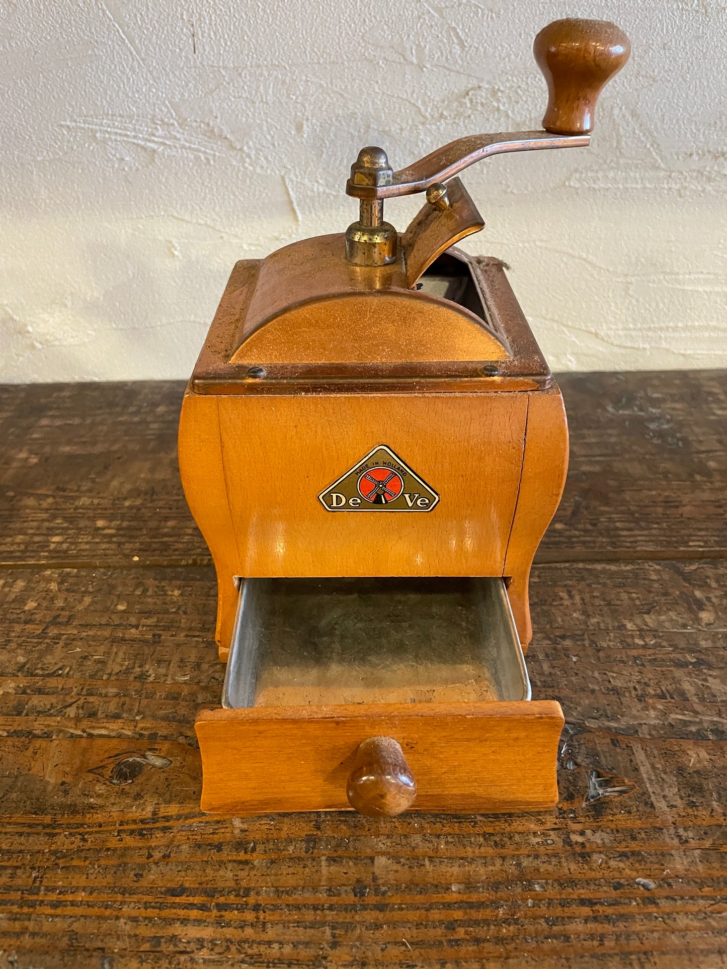【№ 11】 DeVe copper top wood box coffee mill
