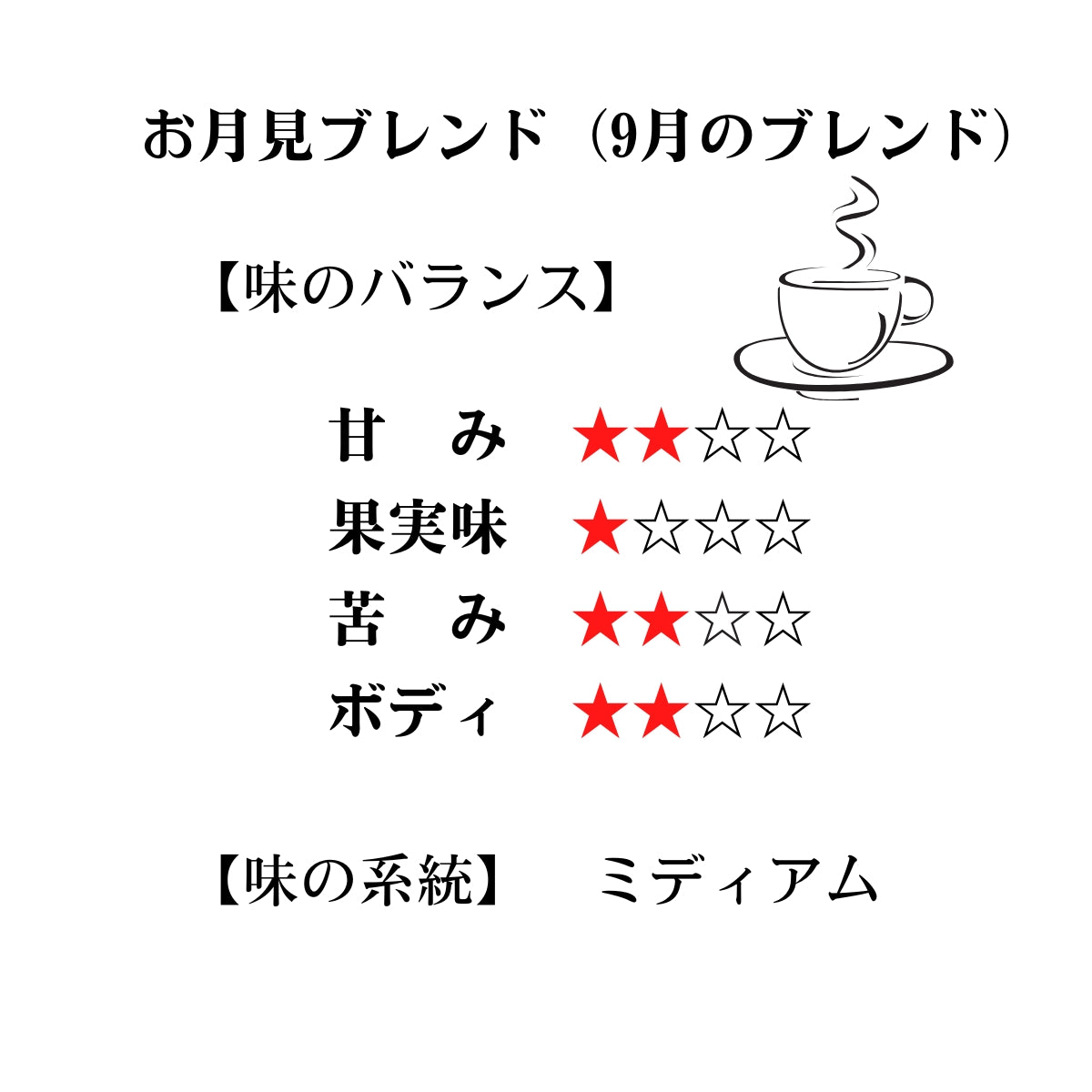 【9月のCOFFEE】お月見ブレンド Otsukimi Blend