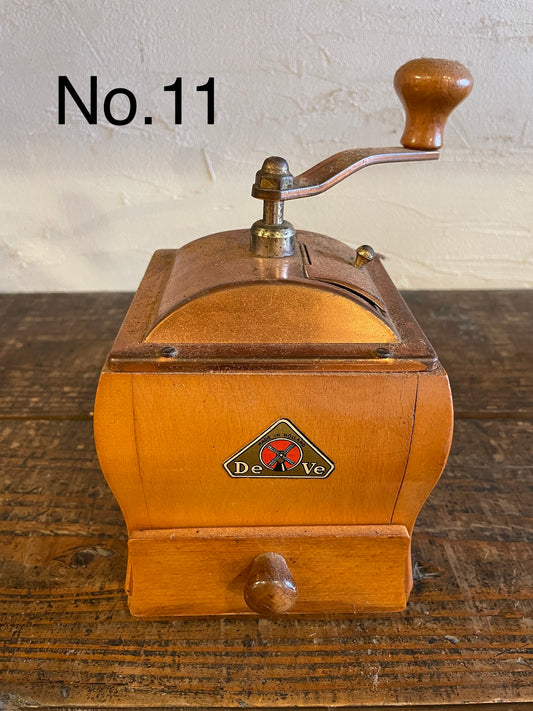 【№ 11】 DeVe copper top wood box coffee mill